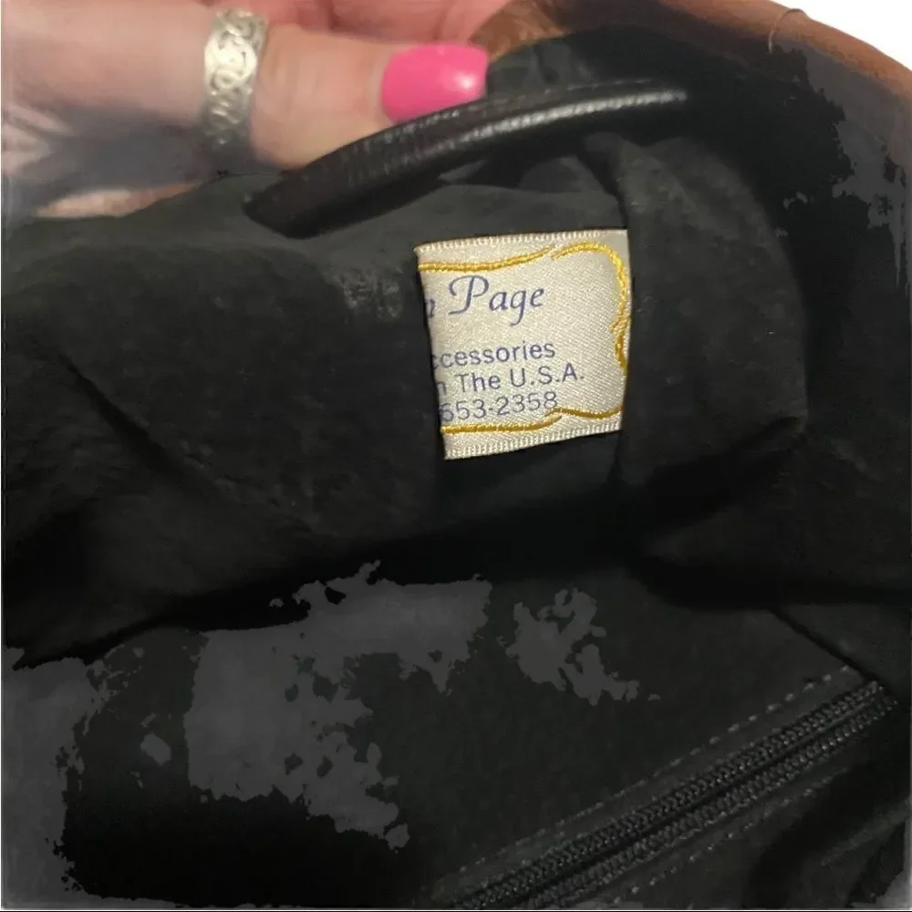 Jo Ann Page Marina Black Leather Purse!